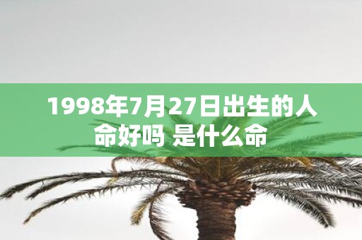 1998年7月27日出生的人命好吗 是什么命