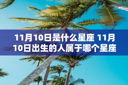 11月10日是什么星座 11月10日出生的人属于哪个星座