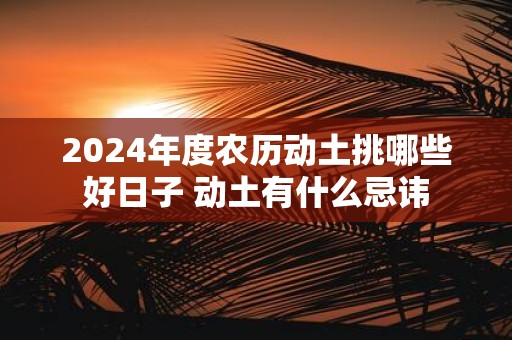 2025年度农历动土挑哪些好日子 动土有什么忌讳