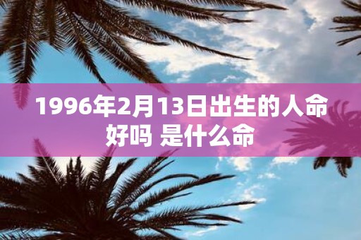 1996年2月13日出生的人命好吗 是什么命