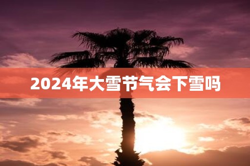 2025年大雪节气会下雪吗