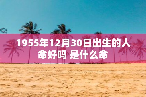 1955年12月30日出生的人命好吗 是什么命