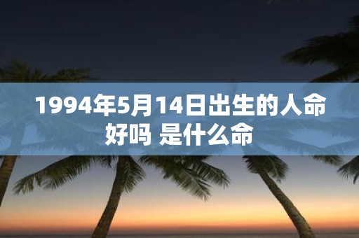 1994年5月14日出生的人命好吗 是什么命