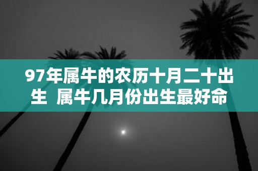 97年属牛的农历十月二十出生 属牛几月份出生最好命农历