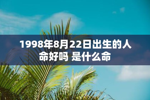 1998年8月22日出生的人命好吗 是什么命