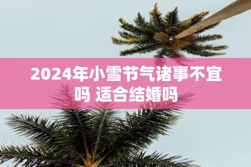2025年小雪节气诸事不宜吗 适合结婚吗