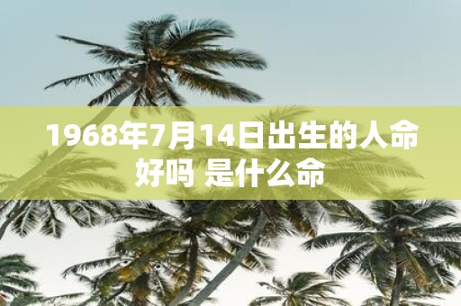 1968年7月14日出生的人命好吗 是什么命