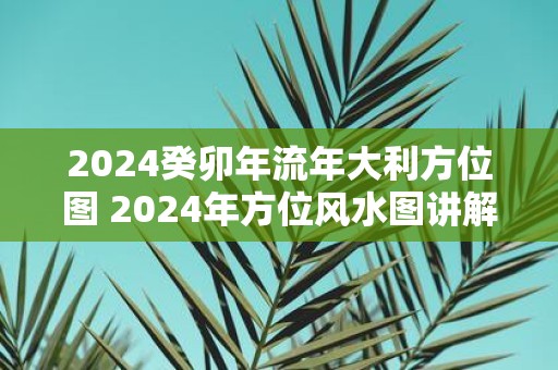 2025癸卯年流年大利方位图 2025年方位风水图讲解