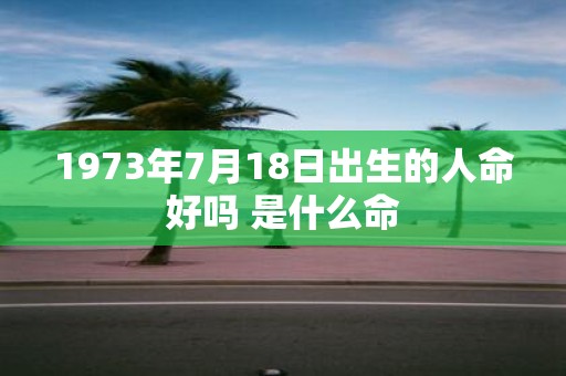 1973年7月18日出生的人命好吗 是什么命