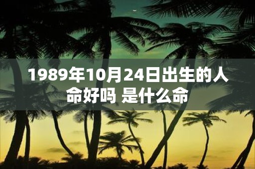 1989年10月24日出生的人命好吗 是什么命