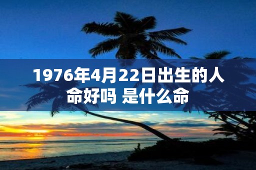 1976年4月22日出生的人命好吗 是什么命