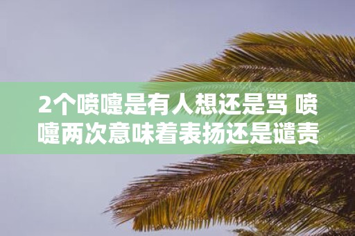 2个喷嚏是有人想还是骂 喷嚏两次意味着表扬还是谴责