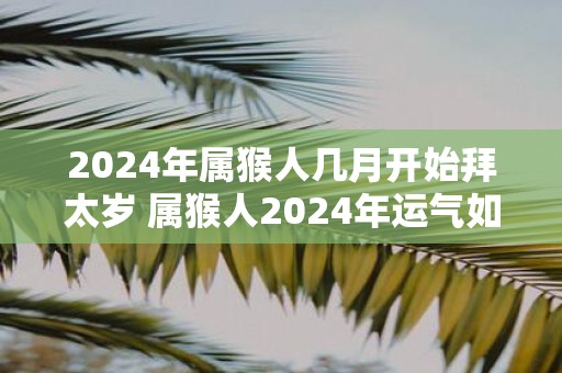 2025年属猴人几月开始拜太岁 属猴人2025年运气如何
