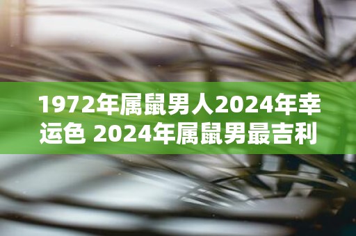 1972年属鼠男人2025年幸运色 2025年属鼠男最吉利颜色