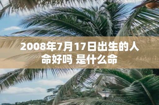 2008年7月17日出生的人命好吗 是什么命