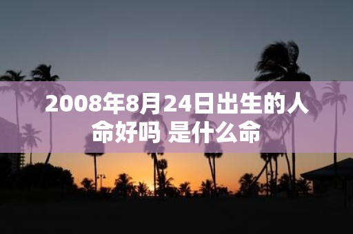 2008年8月24日出生的人命好吗 是什么命