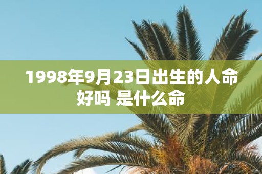 1998年9月23日出生的人命好吗 是什么命