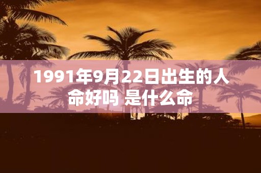 1991年9月22日出生的人命好吗 是什么命