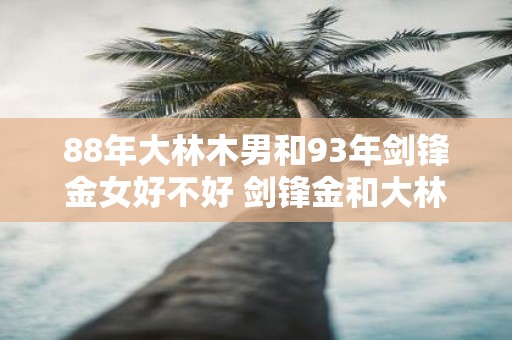 88年大林木男和93年剑锋金女好不好 剑锋金和大林木谁旺谁
