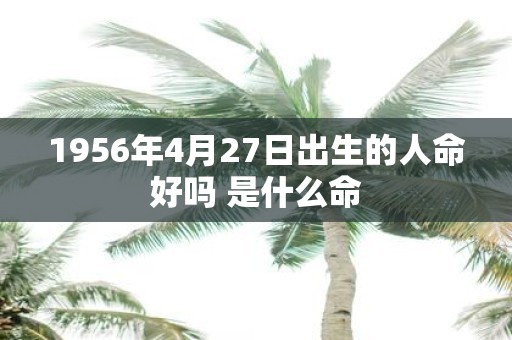1956年4月27日出生的人命好吗 是什么命