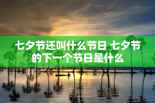 七夕节还叫什么节日 七夕节的下一个节日是什么