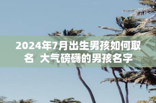2025年7月出生男孩如何取名 大气磅礴的男孩名字