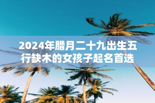 2025年腊月二十九出生五行缺木的女孩子起名首选
