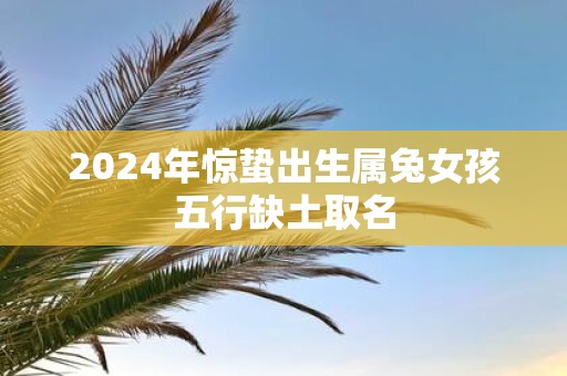 2025年惊蛰出生属兔女孩五行缺土取名