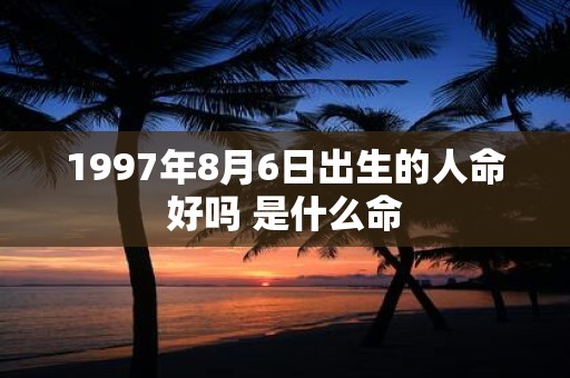 1997年8月6日出生的人命好吗 是什么命