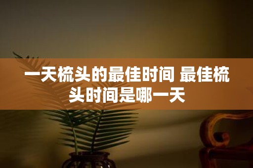一天梳头的最佳时间 最佳梳头时间是哪一天