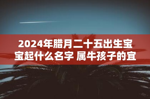 2025年腊月二十五出生宝宝起什么名字 属牛孩子的宜用字