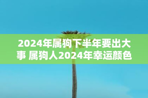 2025年属狗下半年要出大事 属狗人2025年幸运颜色