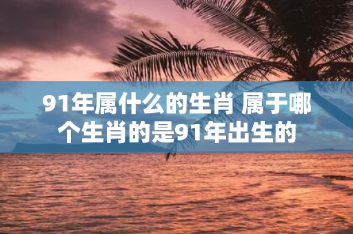91年属什么的生肖 属于哪个生肖的是91年出生的