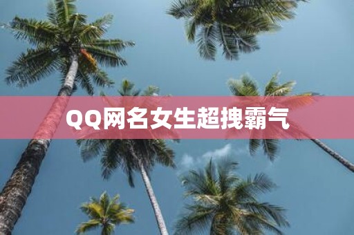 QQ网名女生超拽霸气