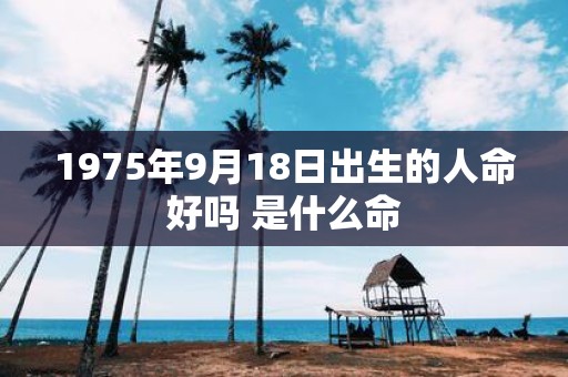 1975年9月18日出生的人命好吗 是什么命