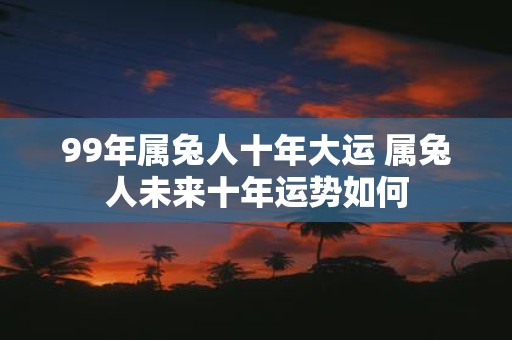 99年属兔人十年大运 属兔人未来十年运势如何