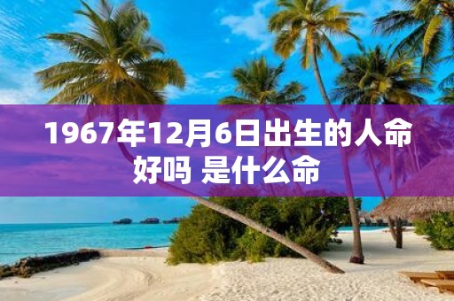 1967年12月6日出生的人命好吗 是什么命