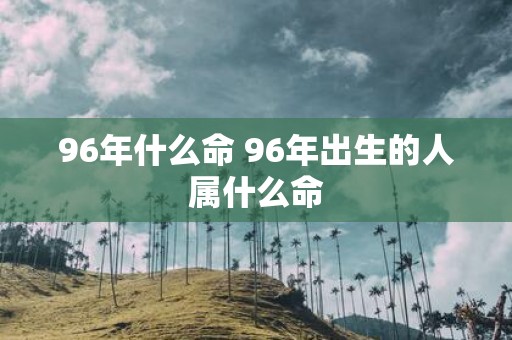 96年什么命 96年出生的人属什么命