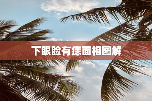 下眼睑有痣面相图解