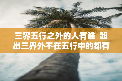 三界五行之外的人有谁 超出三界外不在五行中的都有谁 三界五行之外的人有谁 超出三界外不在五行中的都有谁