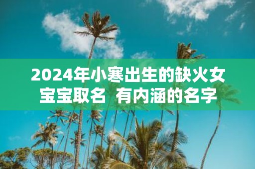 2025年小寒出生的缺火女宝宝取名 有内涵的名字