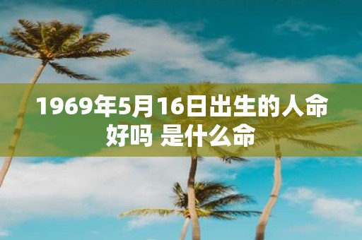 1969年5月16日出生的人命好吗 是什么命
