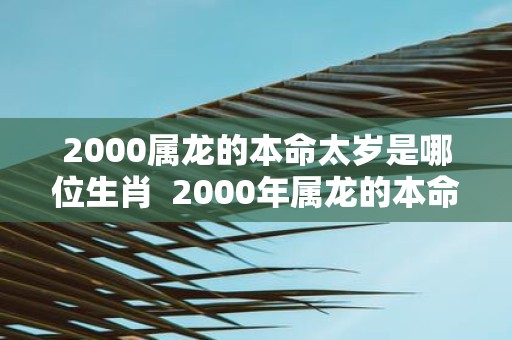 2000属龙的本命太岁是哪位生肖 2000年属龙的本命年是哪一年