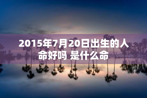 2015年7月20日出生的人命好吗 是什么命