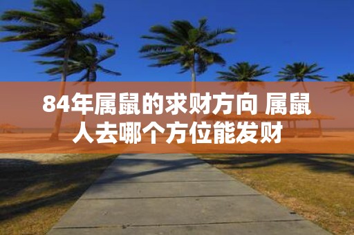 84年属鼠的求财方向 属鼠人去哪个方位能发财