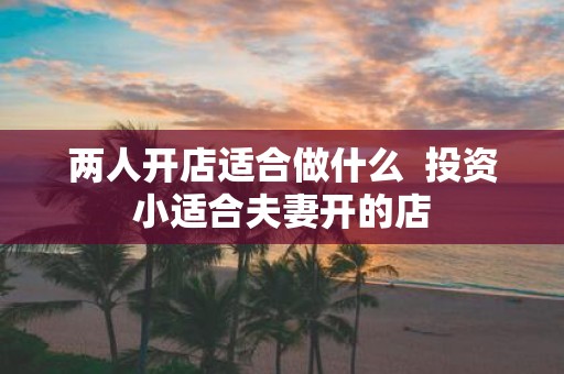 两人开店适合做什么 投资小适合夫妻开的店