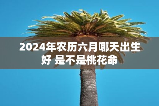 2025年农历六月哪天出生好 是不是桃花命