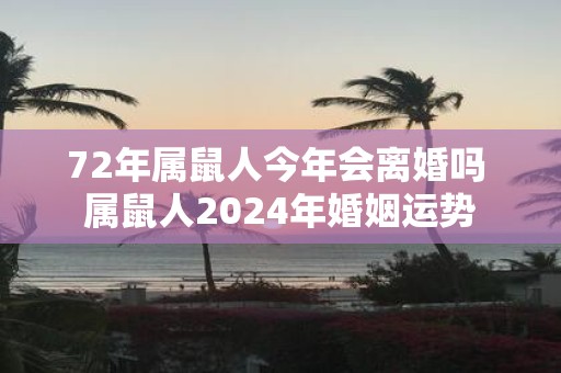 72年属鼠人今年会离婚吗 属鼠人2025年婚姻运势