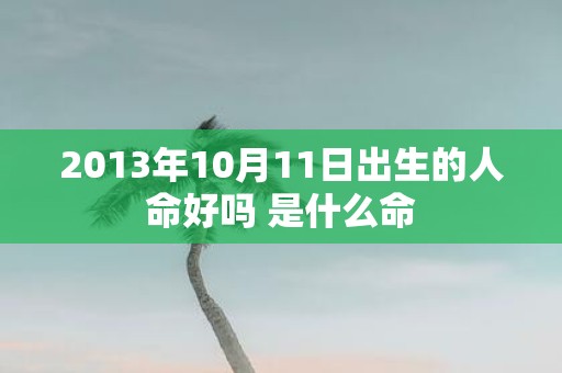 2013年10月11日出生的人命好吗 是什么命
