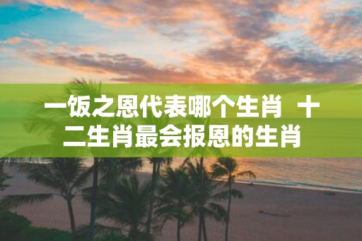 一饭之恩代表哪个生肖 十二生肖最会报恩的生肖